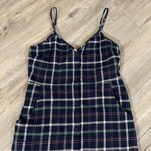 Urban Outfitters Blue and White Sleeveless Midi Slip Dress​ - Picture 2 of 7